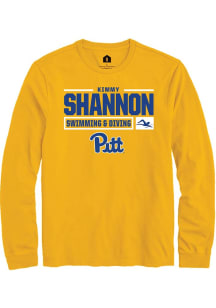Kimmy Shannon  Pitt Panthers Gold Rally NIL Stacked Box Long Sleeve T Shirt
