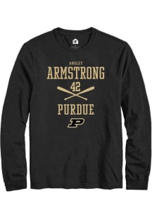Ansley Armstrong  Purdue Boilermakers Black Rally NIL Sport Icon Long Sleeve T Shirt