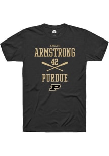 Ansley Armstrong  Purdue Boilermakers Black Rally NIL Sport Icon Short Sleeve T Shirt