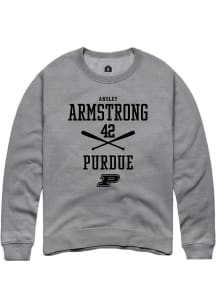 Ansley Armstrong  Rally Purdue Boilermakers Mens Graphite NIL Sport Icon Long Sleeve Crew Sweatshi..