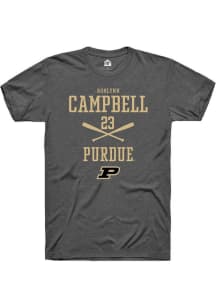 Ashlynn Campbell  Purdue Boilermakers Dark Grey Rally NIL Sport Icon Short Sleeve T Shirt