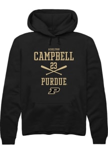 Ashlynn Campbell  Rally Purdue Boilermakers Mens Black NIL Sport Icon Long Sleeve Hoodie