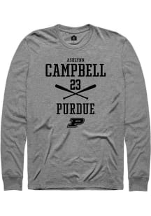 Ashlynn Campbell  Purdue Boilermakers Graphite Rally NIL Sport Icon Long Sleeve T Shirt