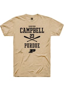 Ashlynn Campbell  Purdue Boilermakers Gold Rally NIL Sport Icon Short Sleeve T Shirt