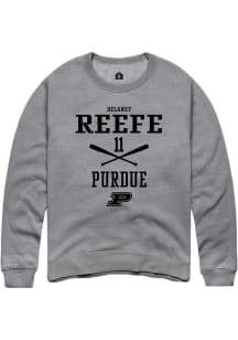 Delaney Reefe  Rally Purdue Boilermakers Mens Graphite NIL Sport Icon Long Sleeve Crew Sweatshirt
