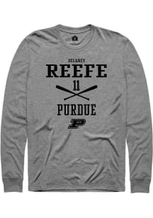 Delaney Reefe  Purdue Boilermakers Graphite Rally NIL Sport Icon Long Sleeve T Shirt