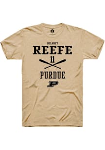 Delaney Reefe  Purdue Boilermakers Gold Rally NIL Sport Icon Short Sleeve T Shirt