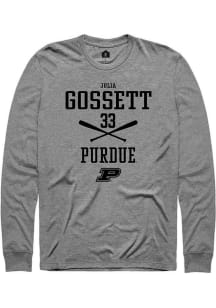 Julia Gossett  Purdue Boilermakers Graphite Rally NIL Sport Icon Long Sleeve T Shirt