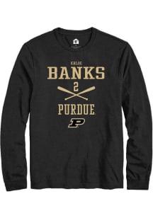 Khloe Banks  Purdue Boilermakers Black Rally NIL Sport Icon Long Sleeve T Shirt
