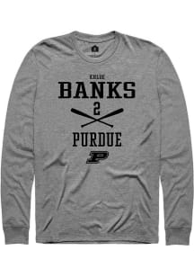 Khloe Banks  Purdue Boilermakers Graphite Rally NIL Sport Icon Long Sleeve T Shirt