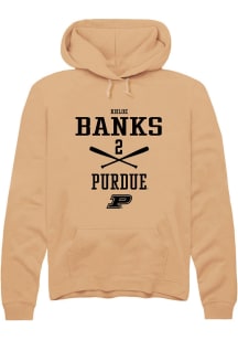Khloe Banks  Rally Purdue Boilermakers Mens Gold NIL Sport Icon Long Sleeve Hoodie