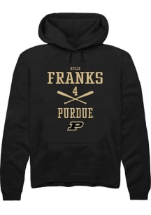 Kylie Franks  Rally Purdue Boilermakers Mens Black NIL Sport Icon Long Sleeve Hoodie