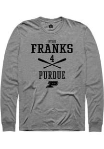 Kylie Franks  Purdue Boilermakers Graphite Rally NIL Sport Icon Long Sleeve T Shirt