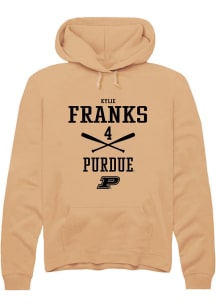 Kylie Franks  Rally Purdue Boilermakers Mens Gold NIL Sport Icon Long Sleeve Hoodie