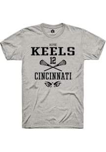 Alyse Keels  Cincinnati Bearcats Ash Rally NIL Sport Icon Short Sleeve T Shirt