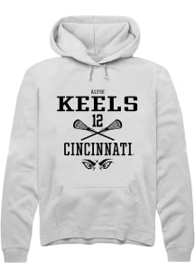 Alyse Keels  Rally Cincinnati Bearcats Mens White NIL Sport Icon Long Sleeve Hoodie