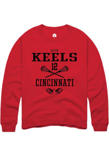 Alyse Keels  Rally Cincinnati Bearcats Mens Red NIL Sport Icon Long Sleeve Crew Sweatshirt