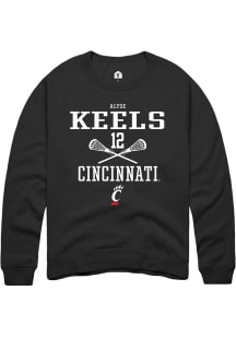 Alyse Keels  Rally Cincinnati Bearcats Mens Black NIL Sport Icon Long Sleeve Crew Sweatshirt