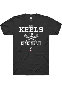 Alyse Keels  Cincinnati Bearcats Black Rally NIL Sport Icon Short Sleeve T Shirt