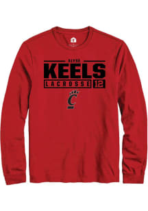 Alyse Keels  Cincinnati Bearcats Red Rally NIL Stacked Box Long Sleeve T Shirt