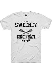 Amanda Sweeney  Cincinnati Bearcats White Rally NIL Sport Icon Short Sleeve T Shirt