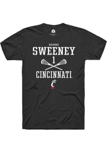 Amanda Sweeney  Cincinnati Bearcats Black Rally NIL Sport Icon Short Sleeve T Shirt