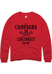 Calli Campagna  Rally Cincinnati Bearcats Mens Red NIL Sport Icon Long Sleeve Crew Sweatshirt