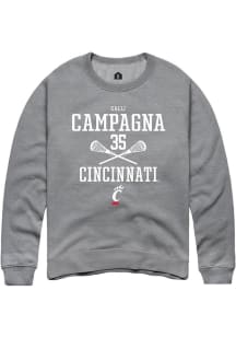 Calli Campagna  Rally Cincinnati Bearcats Mens Graphite NIL Sport Icon Long Sleeve Crew Sweatshirt