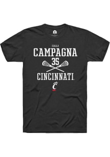 Calli Campagna  Cincinnati Bearcats Black Rally NIL Sport Icon Short Sleeve T Shirt