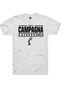 Calli Campagna  Cincinnati Bearcats White Rally NIL Stacked Box Short Sleeve T Shirt