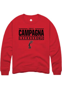 Calli Campagna  Rally Cincinnati Bearcats Mens Red NIL Stacked Box Long Sleeve Crew Sweatshirt