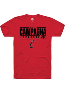 Calli Campagna  Cincinnati Bearcats Red Rally NIL Stacked Box Short Sleeve T Shirt