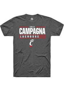 Calli Campagna  Cincinnati Bearcats Dark Grey Rally NIL Stacked Box Short Sleeve T Shirt