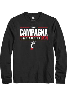 Calli Campagna  Cincinnati Bearcats Black Rally NIL Stacked Box Long Sleeve T Shirt