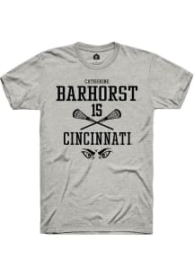 Catherine Barhorst  Cincinnati Bearcats Ash Rally NIL Sport Icon Short Sleeve T Shirt