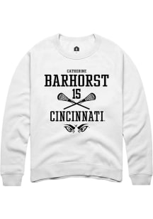 Catherine Barhorst  Rally Cincinnati Bearcats Mens White NIL Sport Icon Long Sleeve Crew Sweatshir..