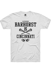 Catherine Barhorst  Cincinnati Bearcats White Rally NIL Sport Icon Short Sleeve T Shirt