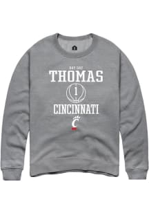 Day Day Thomas  Rally Cincinnati Bearcats Mens Graphite NIL Sport Icon Long Sleeve Crew Sweatshirt