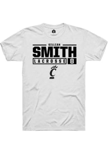 Gillian Smith  Cincinnati Bearcats White Rally NIL Stacked Box Short Sleeve T Shirt