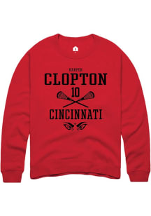 Harper Clopton  Rally Cincinnati Bearcats Mens Red NIL Sport Icon Long Sleeve Crew Sweatshirt
