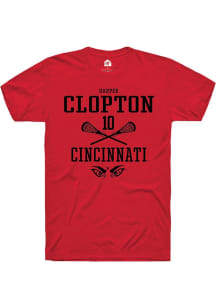 Harper Clopton  Cincinnati Bearcats Red Rally NIL Sport Icon Short Sleeve T Shirt