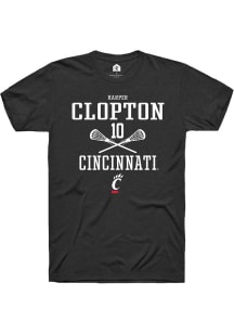 Harper Clopton  Cincinnati Bearcats Black Rally NIL Sport Icon Short Sleeve T Shirt