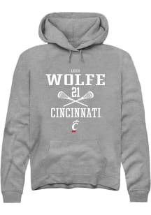 Lexie Wolfe  Rally Cincinnati Bearcats Mens Graphite NIL Sport Icon Long Sleeve Hoodie