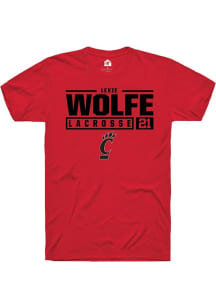 Lexie Wolfe  Cincinnati Bearcats Red Rally NIL Stacked Box Short Sleeve T Shirt