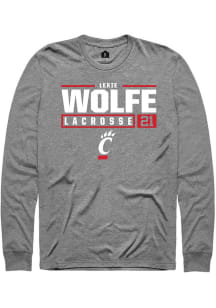 Lexie Wolfe  Cincinnati Bearcats Graphite Rally NIL Stacked Box Long Sleeve T Shirt