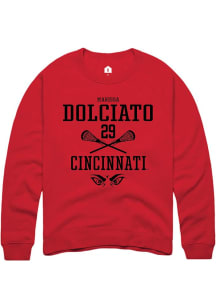 Marissa Dolciato  Rally Cincinnati Bearcats Mens Red NIL Sport Icon Long Sleeve Crew Sweatshirt