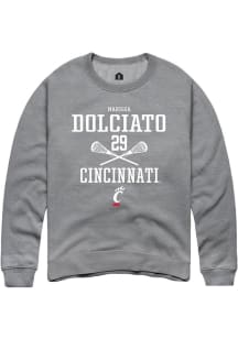 Marissa Dolciato  Rally Cincinnati Bearcats Mens Graphite NIL Sport Icon Long Sleeve Crew Sweatshi..