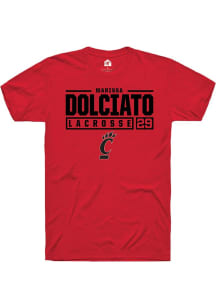Marissa Dolciato  Cincinnati Bearcats Red Rally NIL Stacked Box Short Sleeve T Shirt