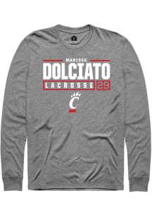 Marissa Dolciato  Cincinnati Bearcats Graphite Rally NIL Stacked Box Long Sleeve T Shirt