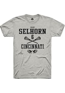 Paige Selhorn  Cincinnati Bearcats Ash Rally NIL Sport Icon Short Sleeve T Shirt
